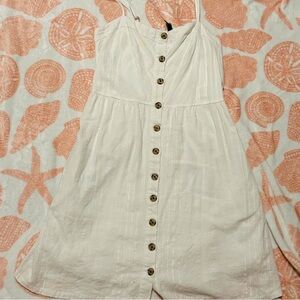 Universal Thread white linen button up mini dress